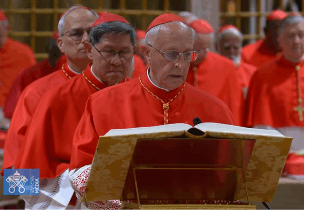 Leone XIV al giuramento cardinalizio il 7 maggio 2025